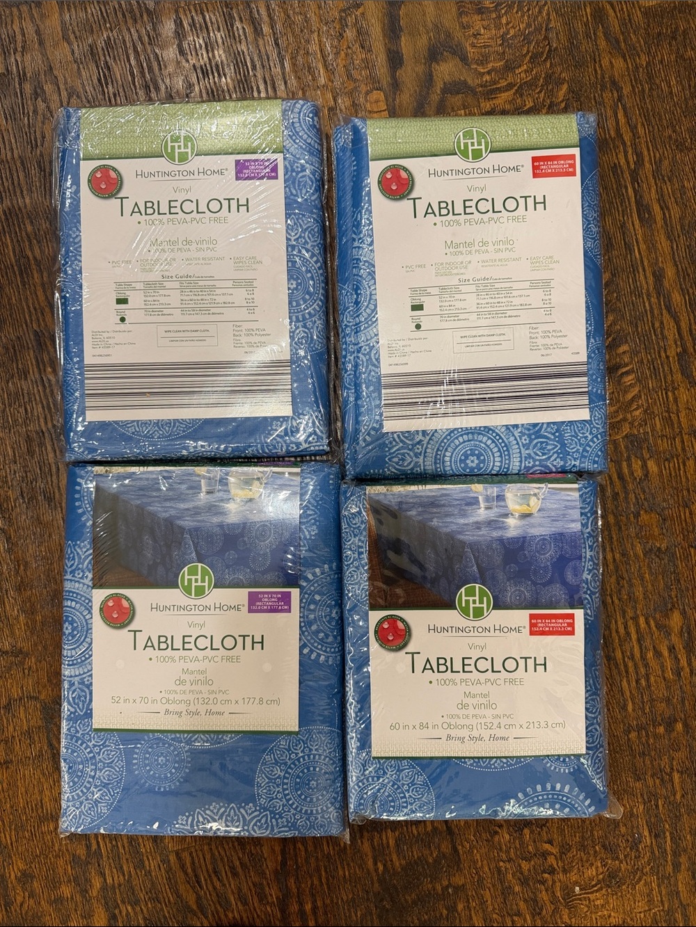 4 Vinyl Rectangular Tablecloths